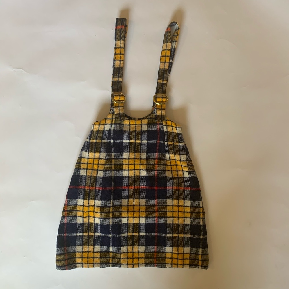 Vintage Plaid Pinafore Dress